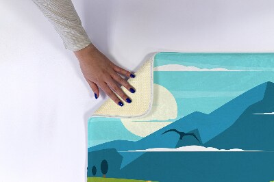 Badkamer mat uitzicht op de bergen