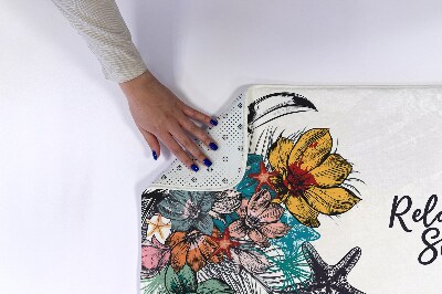 Badkamer mat Vogels Bloemen