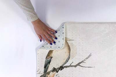 Badkamer mat Een vogel op een tak