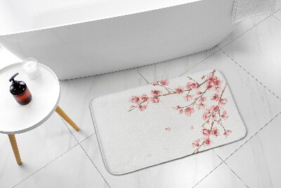 Luxe badmat Japanse bloemen