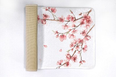 Luxe badmat Japanse bloemen