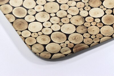 Badmat houten boomstammen