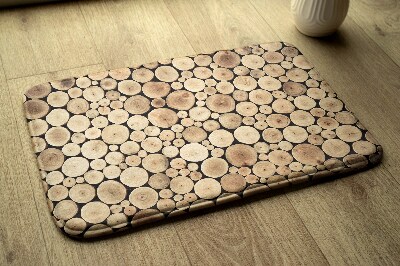Badmat houten boomstammen
