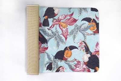 Badkamer mat Vogels Bloemen