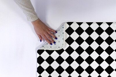 Luxe badmat Vierkantenpatroon