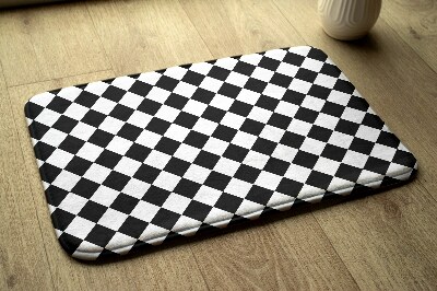 Luxe badmat Vierkantenpatroon