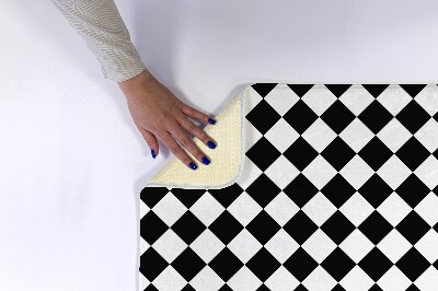 Luxe badmat Vierkantenpatroon