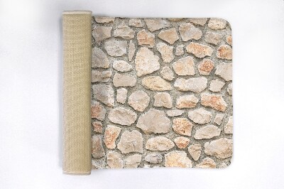 Badkamer mat Stenen muur