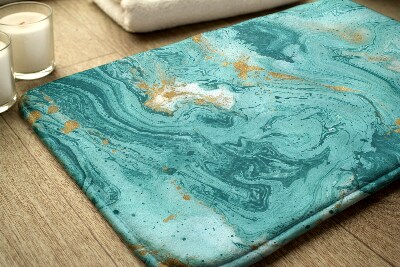 Badkamer mat Turquoise marmer
