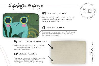 Badmat Vogels Planten Abstractie