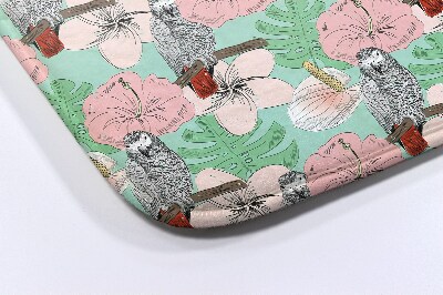 Badmat Vogels Papegaaien Bloemen