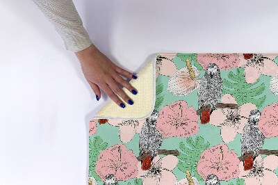 Badmat Vogels Papegaaien Bloemen