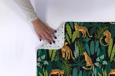 Badkamer mat Dier Cheetah Planten