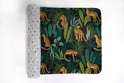 Badkamer mat Dier Cheetah Planten