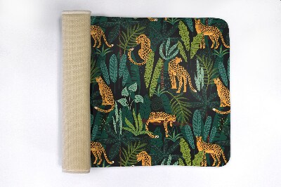 Badkamer mat Dier Cheetah Planten