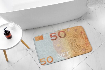 Badkamer mat Euro geld