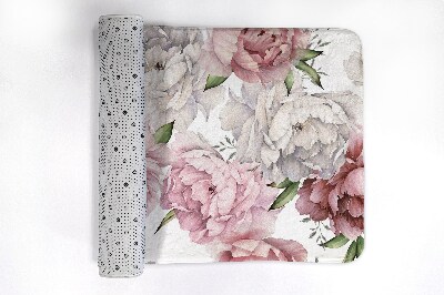 Luxe badmat Bloemen