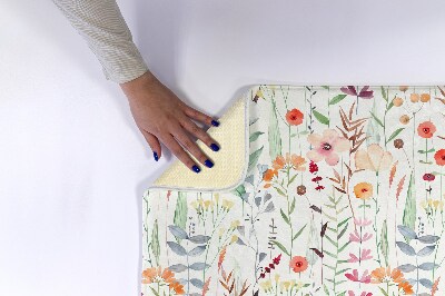 Badmat Planten Bloemen Patroon