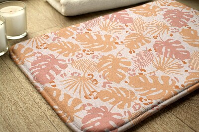 Badkamer mat Monstera bladerenpatroon