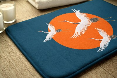 Luxe badmat Japanse kraanvogel