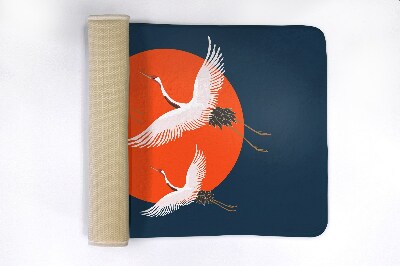 Luxe badmat Japanse kraanvogel