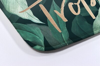 Badkamer mat tropische bladeren