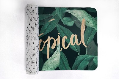 Badkamer mat tropische bladeren