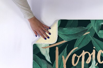 Badkamer mat tropische bladeren