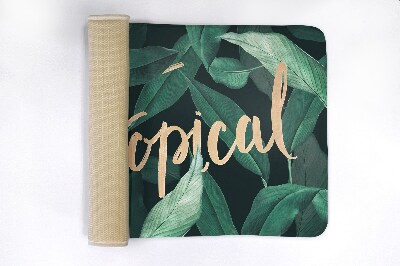 Badkamer mat tropische bladeren