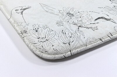 Luxe badmat Vogellijnen