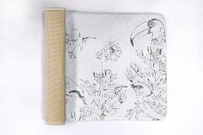 Luxe badmat Vogellijnen