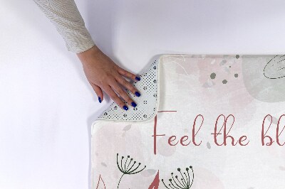 Luxe badmat Pastelkleurige bloemen