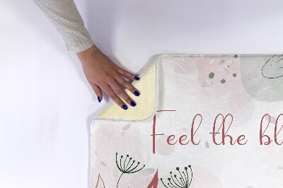 Luxe badmat Pastelkleurige bloemen