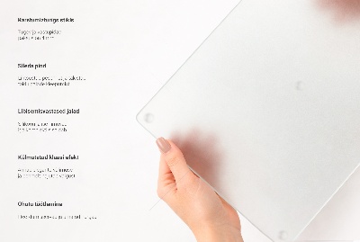 Glazen snijplank hexagonaal halfdoorzichtig