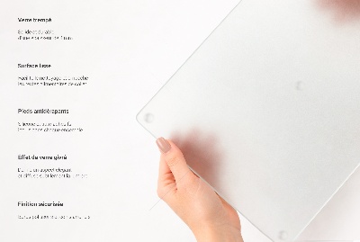 Glazen snijplank hexagonaal halfdoorzichtig