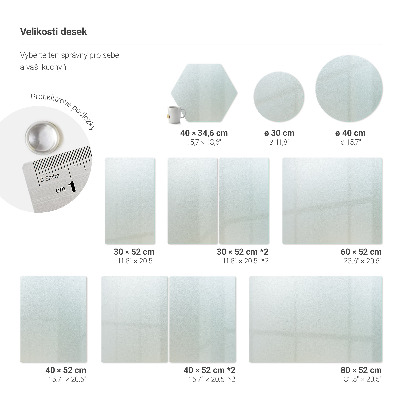 Snijplanken van glas dubbel halfdoorzichtig