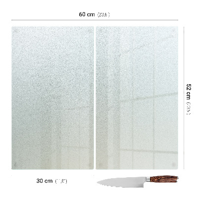Snijplanken van glas dubbel halfdoorzichtig