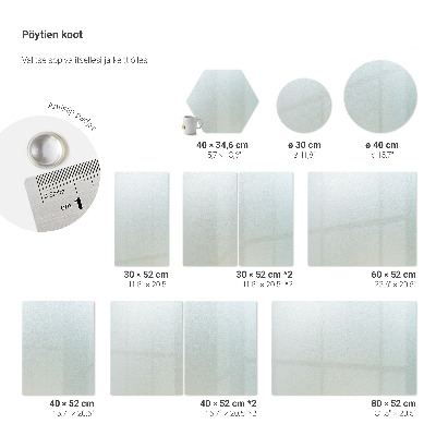 Snijplanken glas rechthoekig halfdoorzichtig