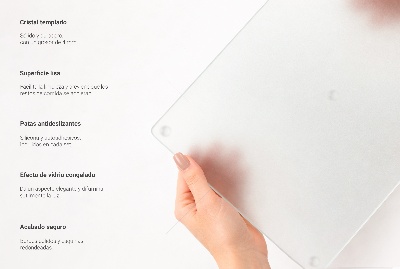 Glazen snijplanken rond halfdoorzichtig