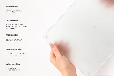 Glazen snijplanken rond halfdoorzichtig