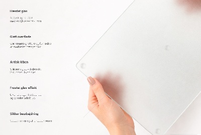 Glazen snijplanken rond halfdoorzichtig