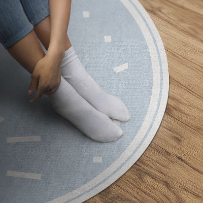 Pvc mat rond Witte sprinkles op een blauwe achtergrond