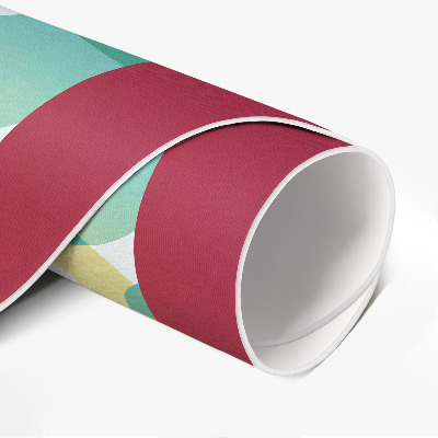 Vinyl vloerkleed rond Moderne kleurrijke wielen