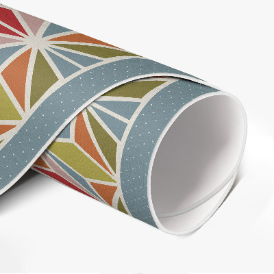 Pvc mat rond Pastel geometrisch patroon