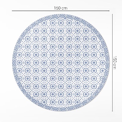 Rond pvc tapijt Klein cirkelmozaïek in Griekse stijl