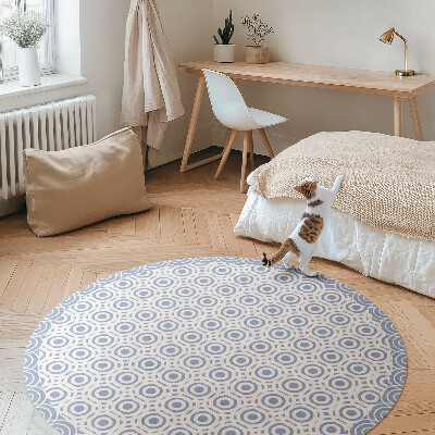 Rond pvc tapijt Klein cirkelmozaïek in Griekse stijl