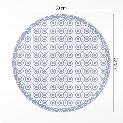 Rond pvc tapijt Klein cirkelmozaïek in Griekse stijl