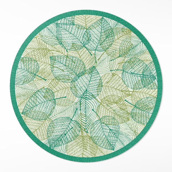 Vinyl vloerkleed rond Samenstelling van lineaire bladeren in de natuur