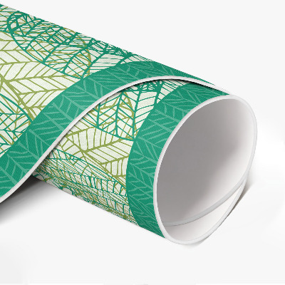 Vinyl vloerkleed rond Samenstelling van lineaire bladeren in de natuur