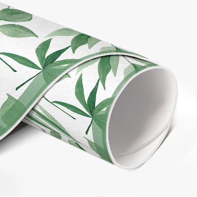 Pvc mat rond Aquarelbladeren in een delicate stijl